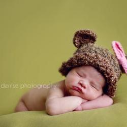 Beary Cute Bear Hat Sizes newborn to Toddler Photography Prop